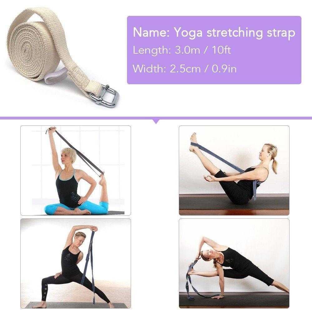 10ft Yoga Stretching Strap Cotton Exercise Strap