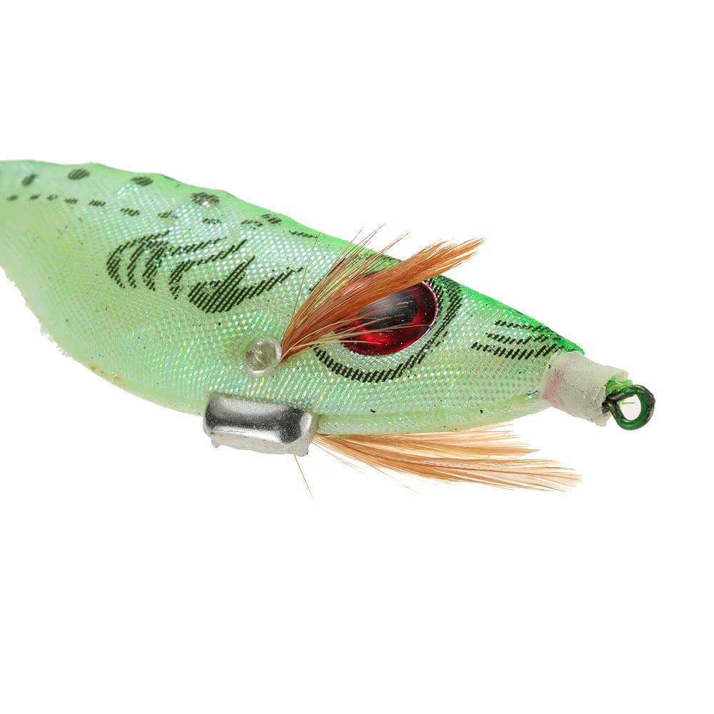 9g/10cm Outdoor Hard Fishing Bait Cloth Wrapped PVC Shrimp Prawn Fishing Baits Noctilucent Squid Fshing Lure Jig Hooks Corlorful