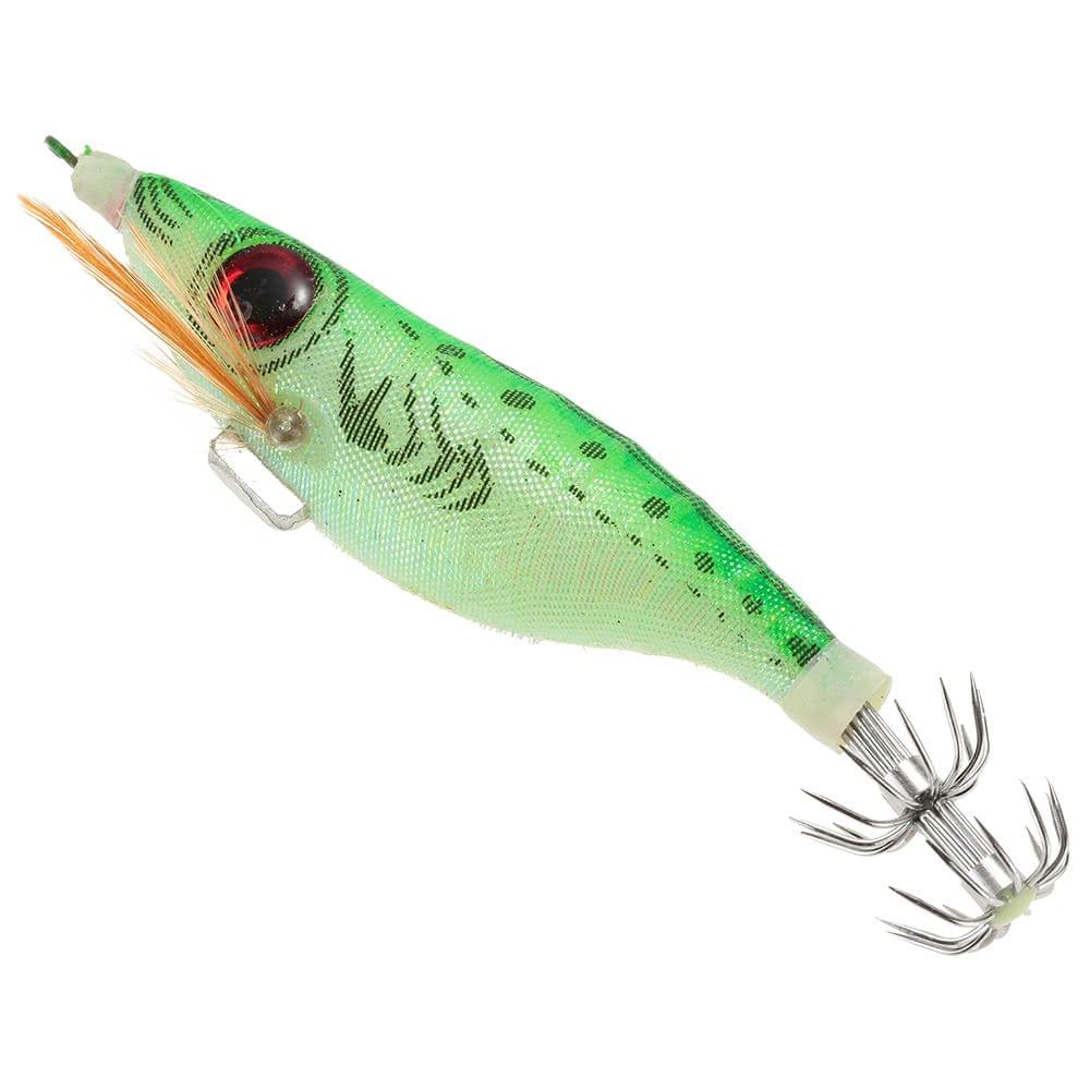 9g/10cm Outdoor Hard Fishing Bait Cloth Wrapped PVC Shrimp Prawn Fishing Baits Noctilucent Squid Fshing Lure Jig Hooks Corlorful