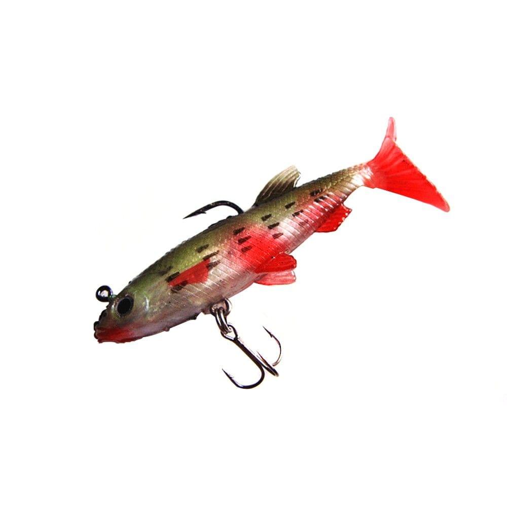 5Pcs 8.5cm 14g Soft Bait Lead Head Fish Lures Bass Fishing Tackle Sharp Hook T Tail Colourful