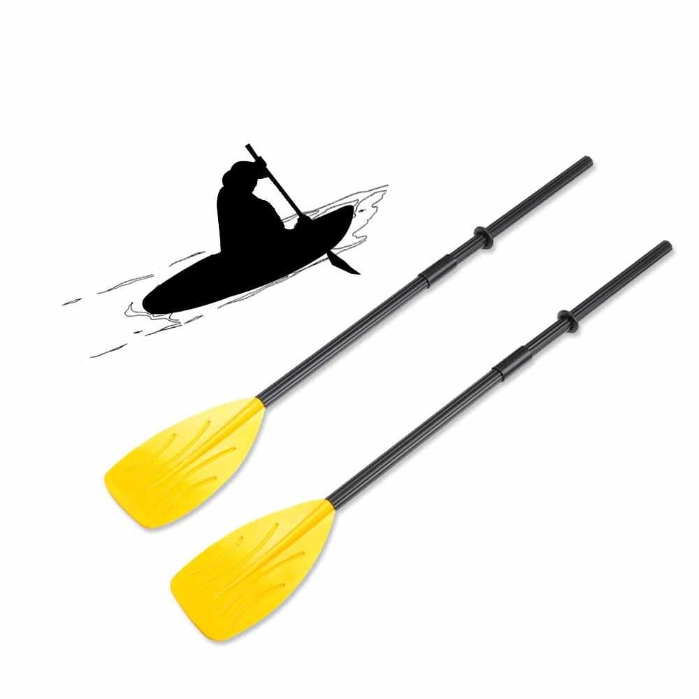 A Pair of Paddles with Split 4 Pieces Shaft 2 Connectors 2 Rubber Rings for your Rowing Boat Sea Kayak Paddles