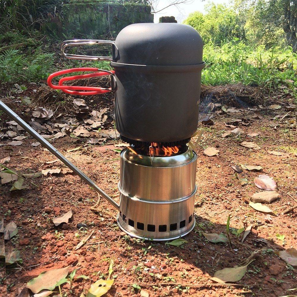 Outdoor Campfire Tool Pocket Bellows Collapsible Fire Starting Tool for Charcoal BBQ Camping Picnic