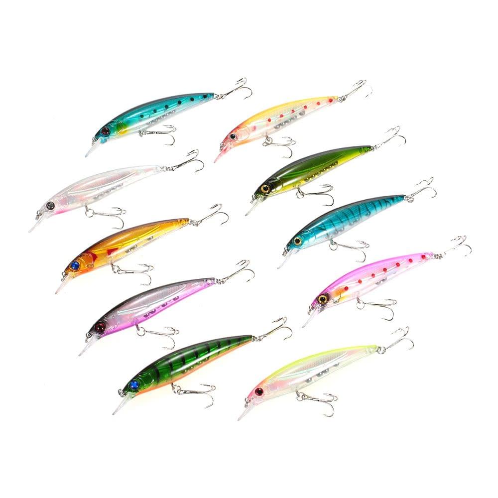 10pcs 11cm/13.5g Minnow Suspending Fishing Baits Lures Hard Bait Bass Artificial Crankbait Redfish Lure Swimbait Fishing