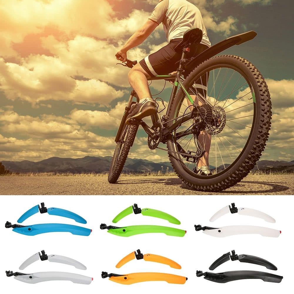 Bicycle Fender MTB Mountain Bike Cycling Front Rear LED Mudguard Set Durable Bicycle Mud Guards with LED Tail Light