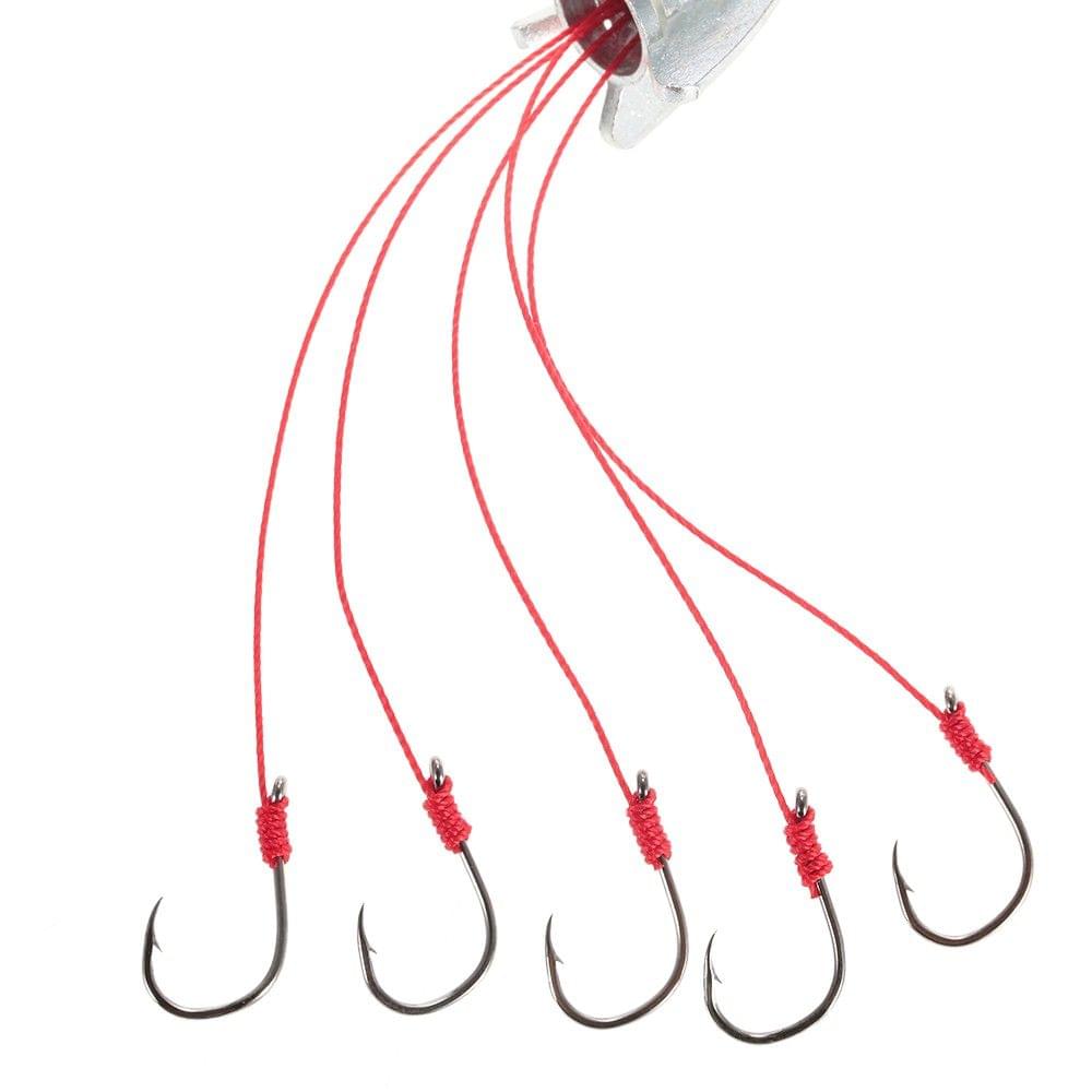 4pcs Fishing Anti-hanging 6 in 1 Carbon Steel Explosion Hooks Lake Carp Fishing Hooks with Weight 9# 10# 11# 12# 13#