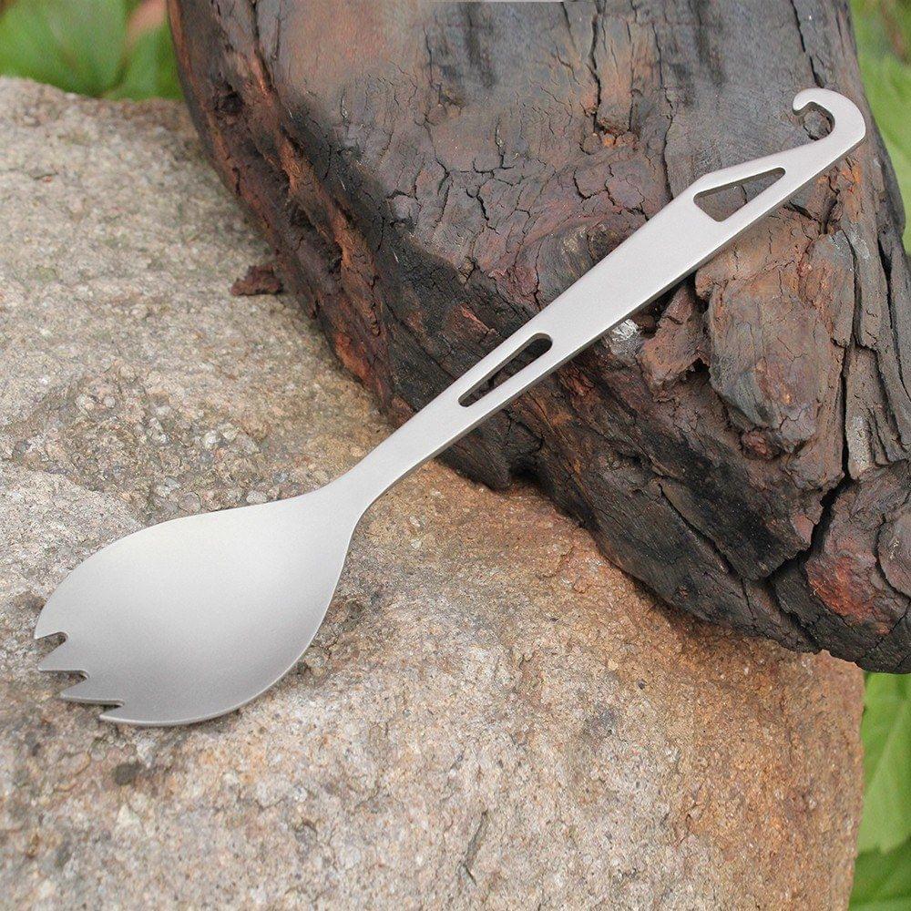 Titanium Cutlery Spoon Fork Cutter Portable Outdoor Picnic Camping Outing Lightweight Tableware