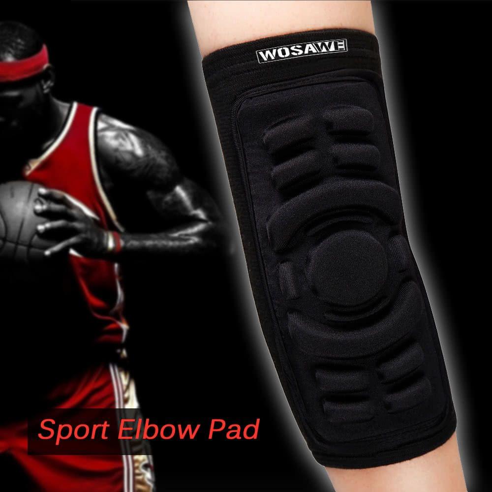 Wosawe Elastic Gym Sport Basketball Arm Sleeve Elbow Support Pads Elbow Protector Guard Sport Safety