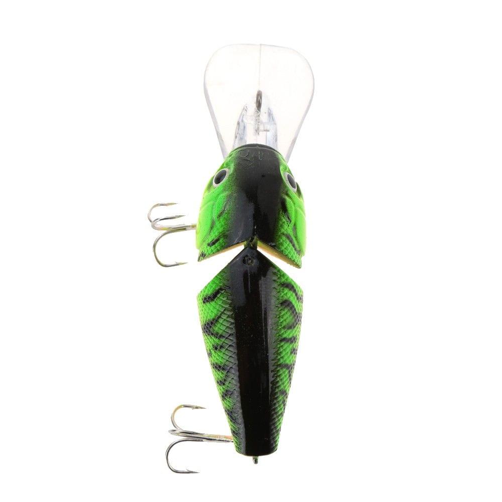 14g 8.5cm 2 Jointed Fishing Life-like Hard Lure Chubby Fatty Crank Bait Tackle with Treble Hooks