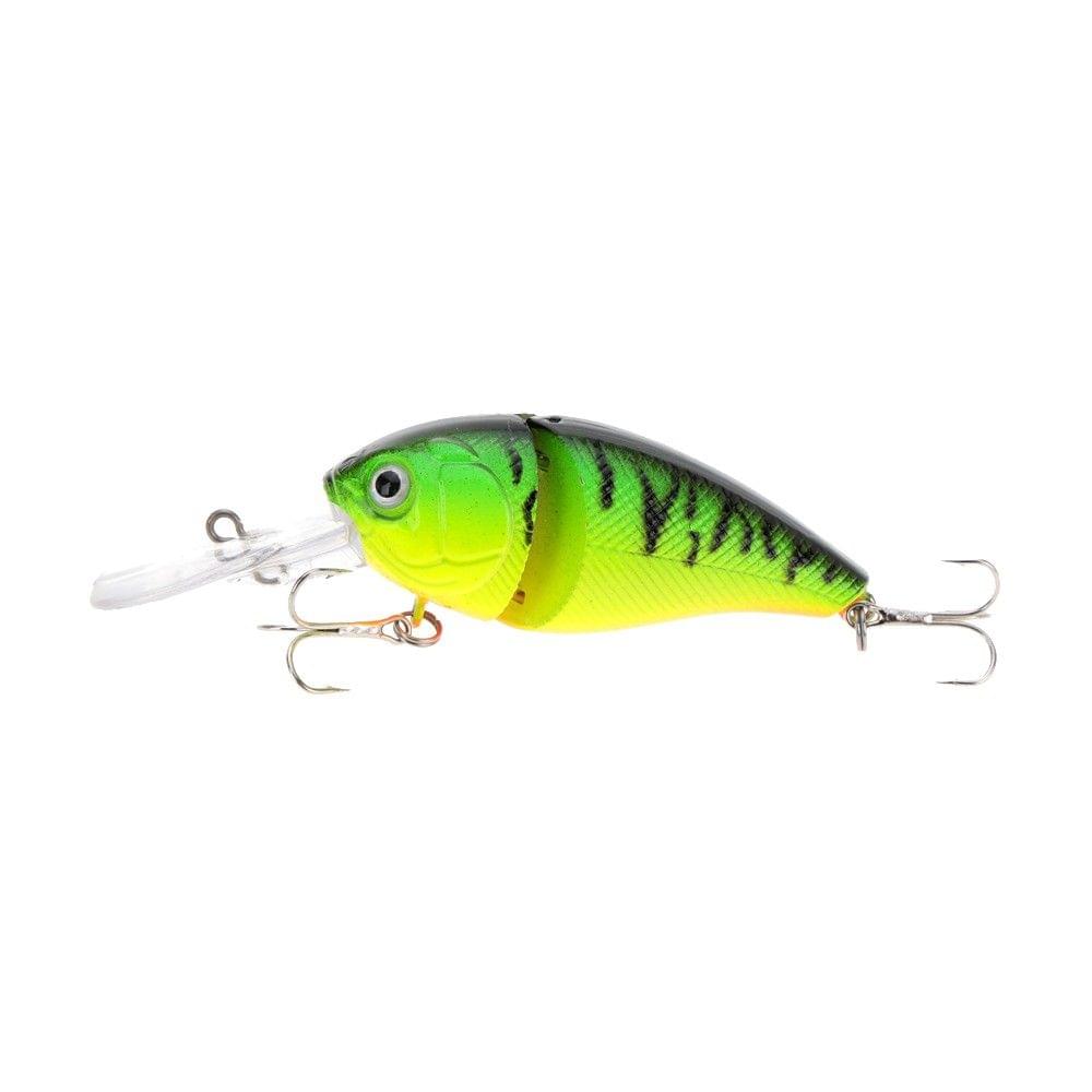 14g 8.5cm 2 Jointed Fishing Life-like Hard Lure Chubby Fatty Crank Bait Tackle with Treble Hooks