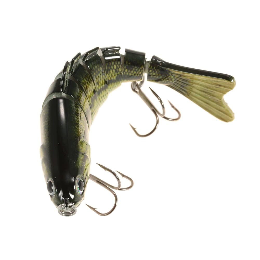 Lixada 10cm/4" 15.5g Bionic Multi Jointed Fishing Lure SUN-FISH Lifelike Hard Bait Bass Yellow Perch Walleye Pike Muskie Roach Trout Swimbait