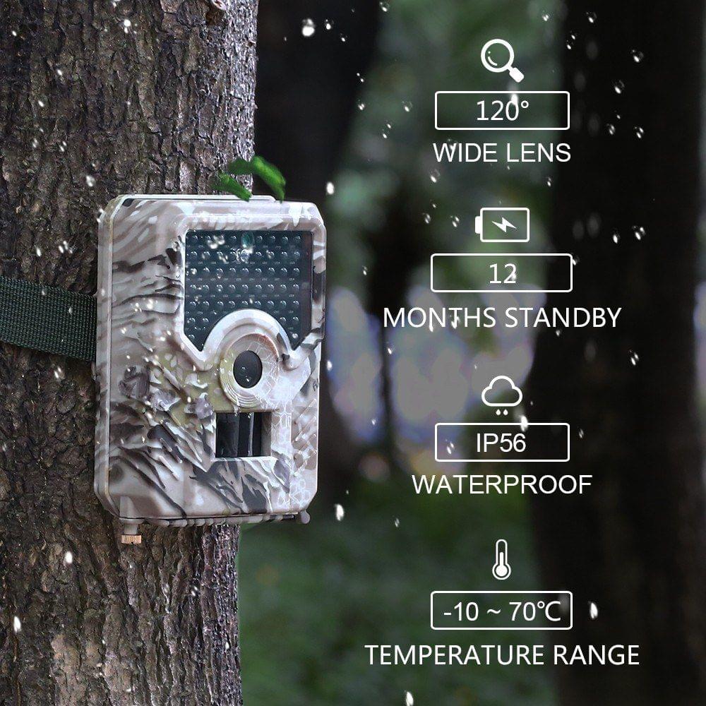 12MP 1080P Trail Camera Hunting Game Camera Outdoor Wildlife Scouting Camera with PIR Sensor 65ft Infrared Night Vision IP56 Waterproof