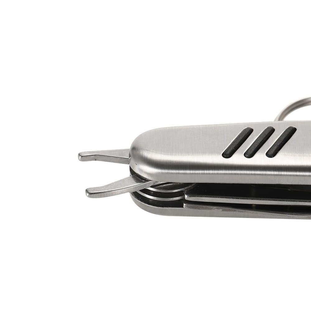 Multipurpose Golfer Tool Divot Repair Tool Ball Marker Score Pen Scrub Cleaning Brush Club Groove Cleaner All in One Stainless Steel Golf Tool