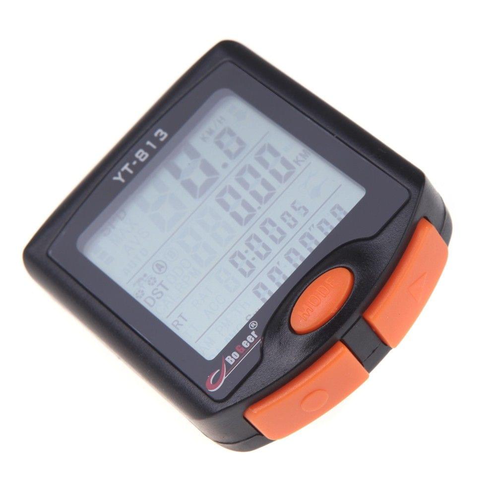 BoGeer YT-813 Imported Sensors LCD Backlit Bicycle Speedometer Odometer Computer Rainproof