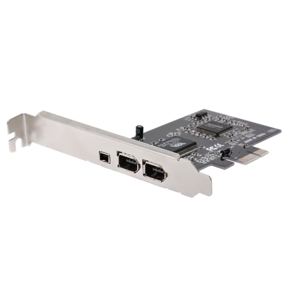 PCI-E 3 Ports 1394a 1394b Firewire Expansion Card PCI-Express Controller Card (2 * 6 Pin + 1 * 4 Pin) for Desktop PC