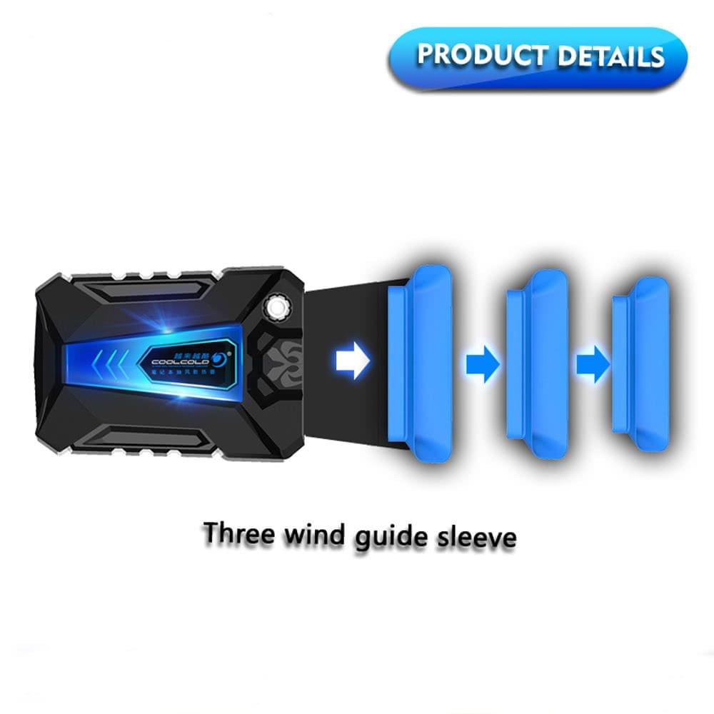 Cool cold Portable Low Noise Silent USB Air Extracting Laptop Notebook Cooler Cooling Fan Radiator with Vacuum Fan Four Sleeves for Gaming Daily Use