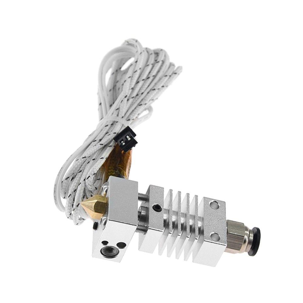 Metal Hotend Extruder Cable Kit with 0.4mm Brass Nozzle Print Head Aluminum Heating Block Thermal Heat Break Throat Teflon Tube 1.75mm Filament Size for CR-10 3D Printer