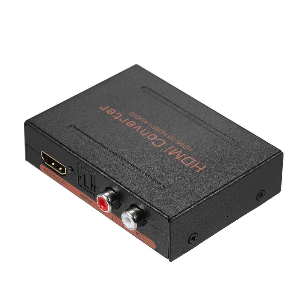 HD to HD and Optical Spdif + RCA L/R Audio Converter HD Audio Extractor Splitter(HD In HD + Digital / Analog Audio Out)