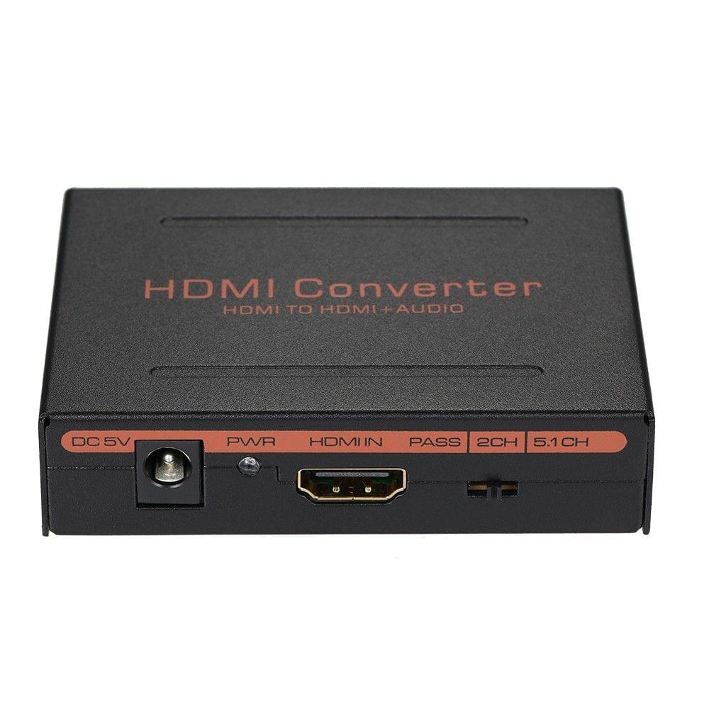 HD to HD and Optical Spdif + RCA L/R Audio Converter HD Audio Extractor Splitter(HD In HD + Digital / Analog Audio Out)