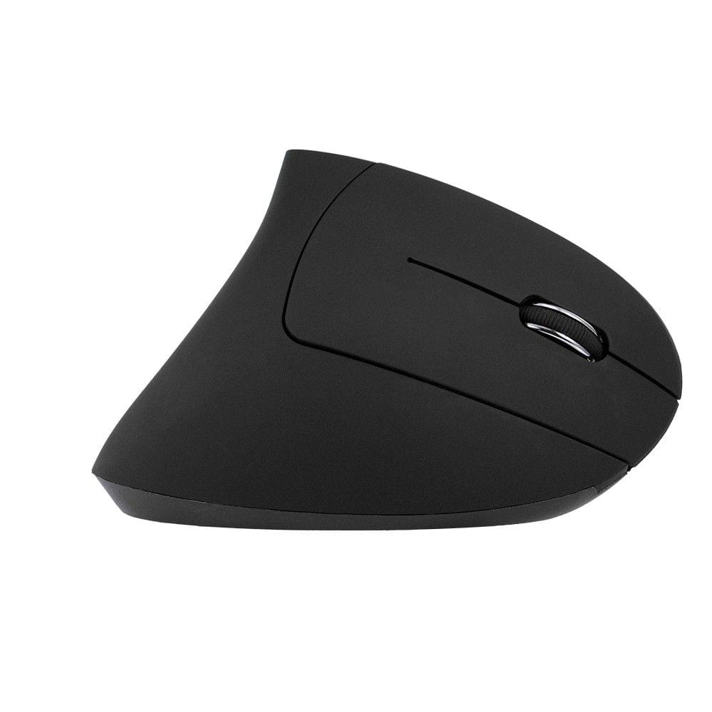 BT Mouse Vertical Ergonomic Design Optical Mice 800/1200/1600 DPI 6 Buttons BT 4.0 Right-hand Mouse for Laptop/PC/Macbook (Black)