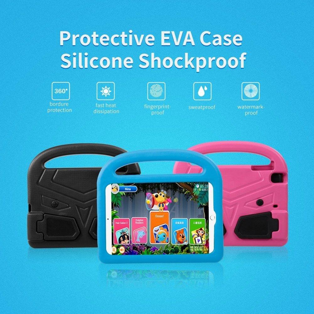 Protective EVA Case for Mini Pad 1/2/3/4 Silicone Shockproof Handle Case Screen Protector for Kids (Black)