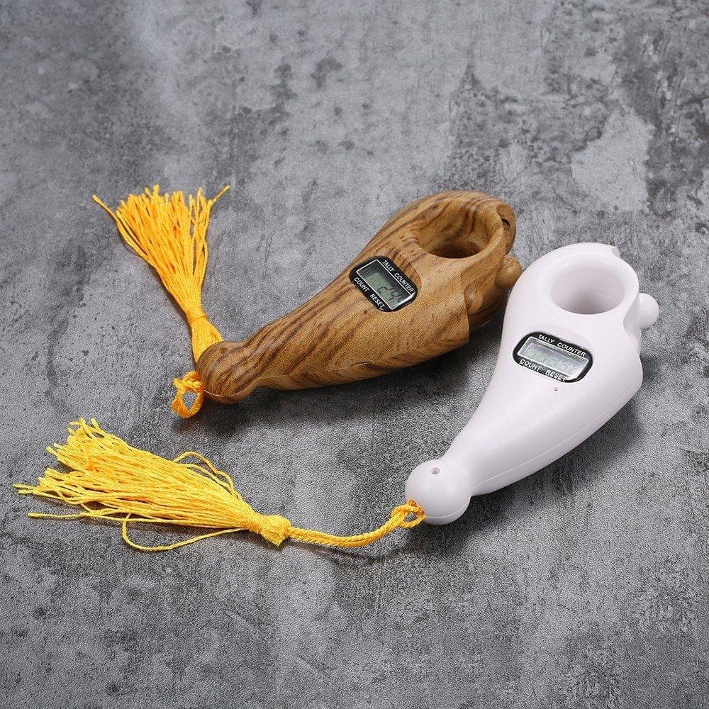 Digital Counter Namo Amituofo Buddha Beads Counter Islam the Koran Decompression Device Relax and Calm Yourself (White)