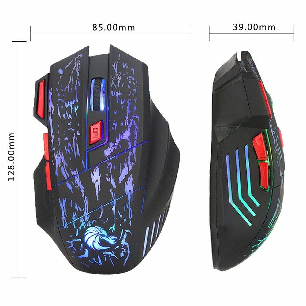 HXSJ J50 One-Handed Gaming Keyboard 35 Keys LED Backlight + Wired Gaming Mouse with Breathing Light 5500 DPI 7 Button Keyboard and Mouse Combo