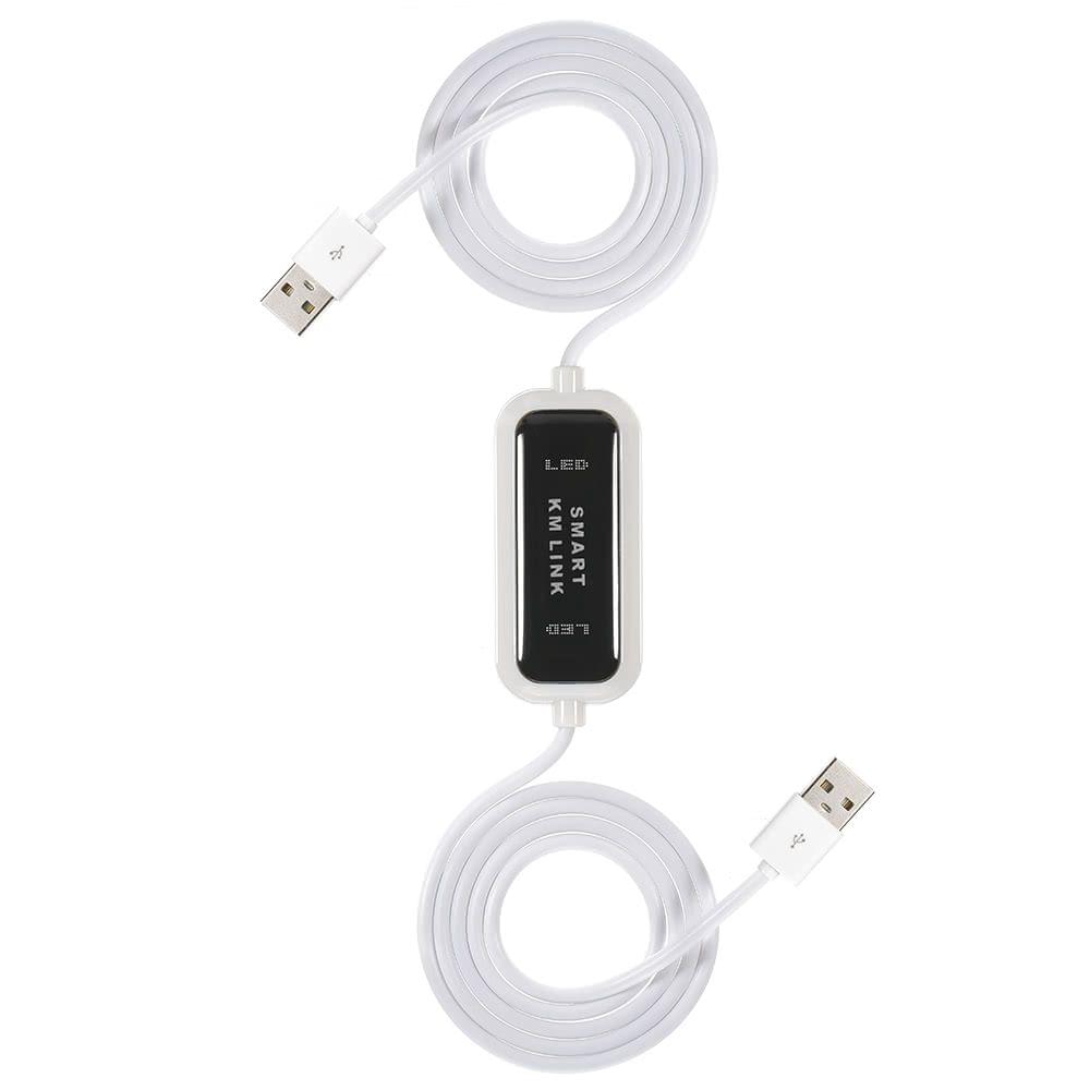 2 Port USB KM Keyboard Mouse Switch File Data Transfer Share Link Cable