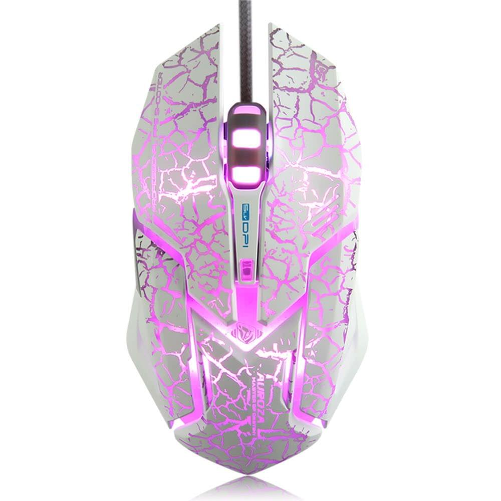 E-3LUE 4000DPI Adjustable USB Wired Gaming Mouse EMS639 High Precision 5 Colors Backlights Lights Ergonomic Computer Game Mice