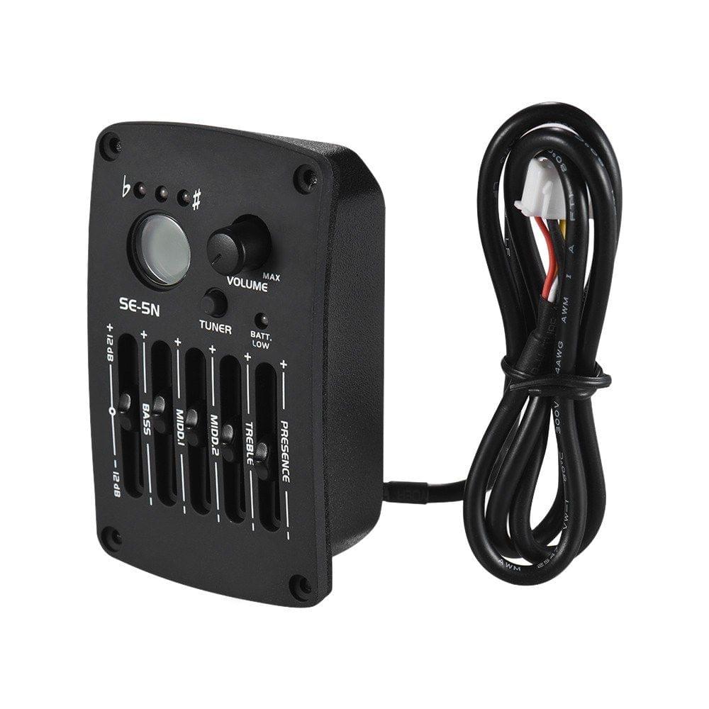 Acoustic Guitar Pickup 5 Bands EQ Equalizer Preamp Piezo Pickup with LCD Tuner