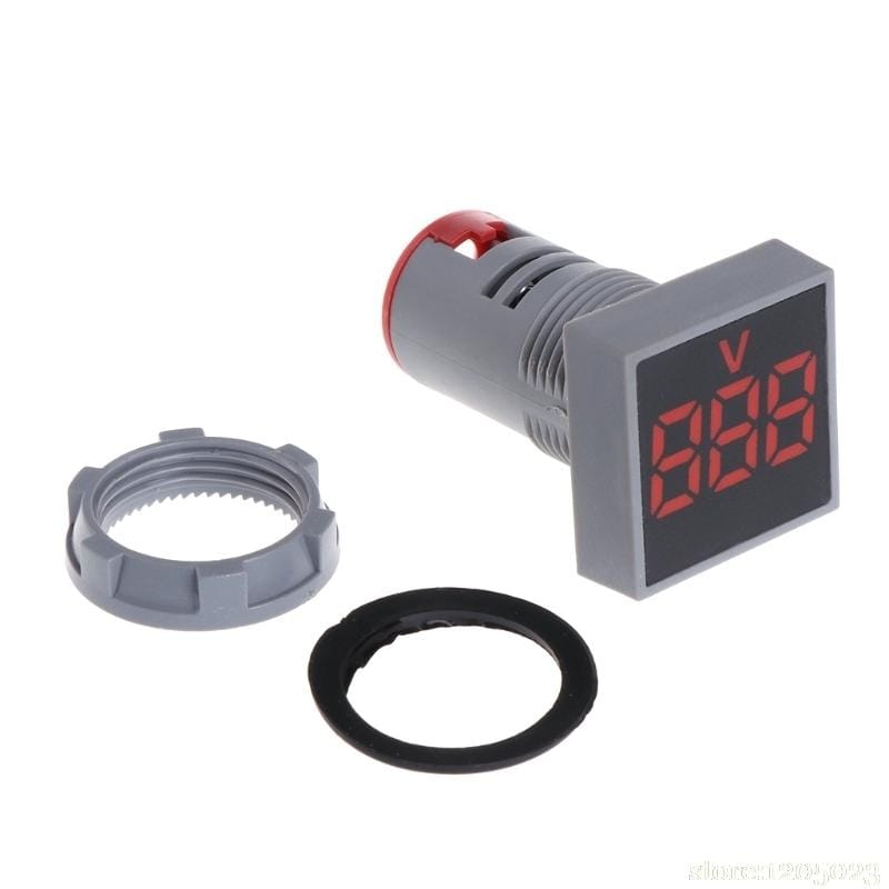 AD101-22VMS Mini AC 20-500V Voltmeter Square Panel LED Digital Voltage Meter Indicator (Blue)