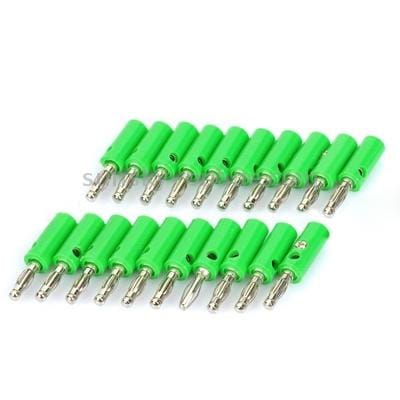 Loudspeaker Cable Banana Plugs Connectors (Green)