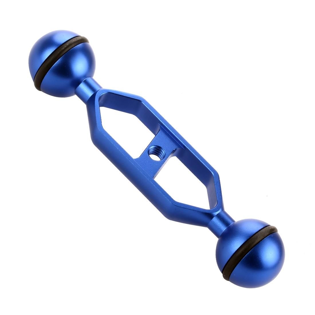 PULUZ 5.0 inch 12.7cm Aluminum Alloy Dual Balls Arm for Underwater Torch / Video Light (Blue)