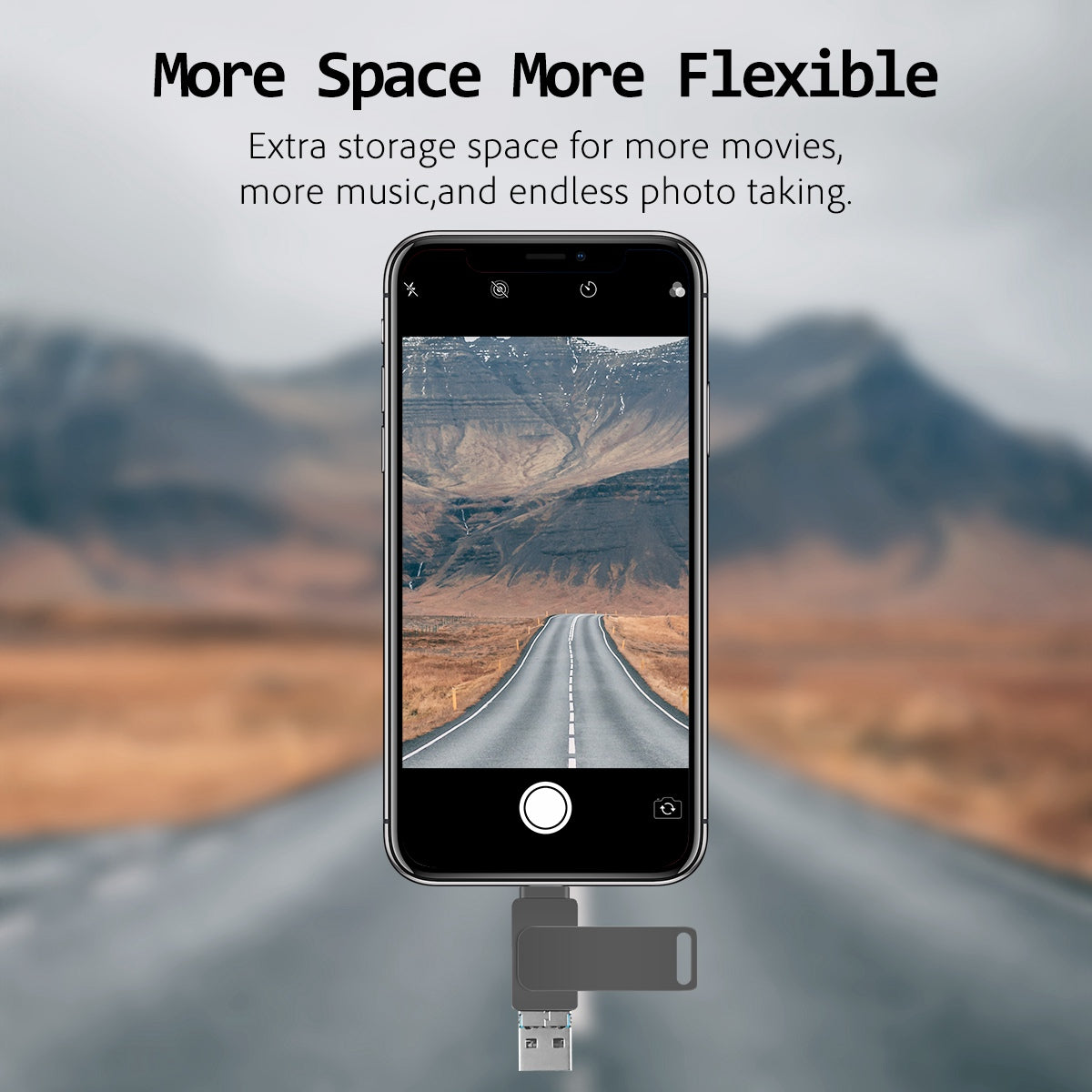 Uniqkart R-PK004 64GB Memory Stick 3 in 1 Lightning/Micro USB/USB 3.0 High Speed Flash Drive OTG U Disk - Silver