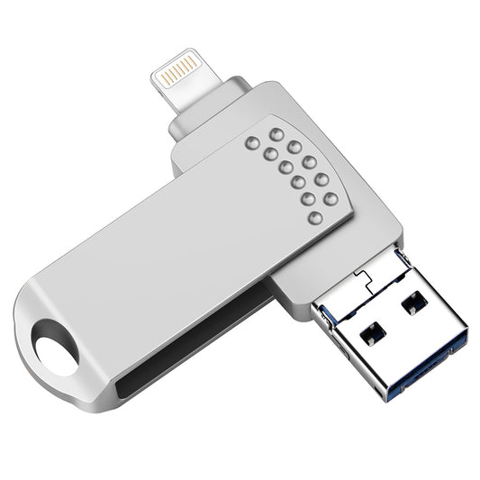 RICHWELL 256GB Large Storage Thumb Drive for iPhone Android Data Storage USB Memory Stick - Silver
