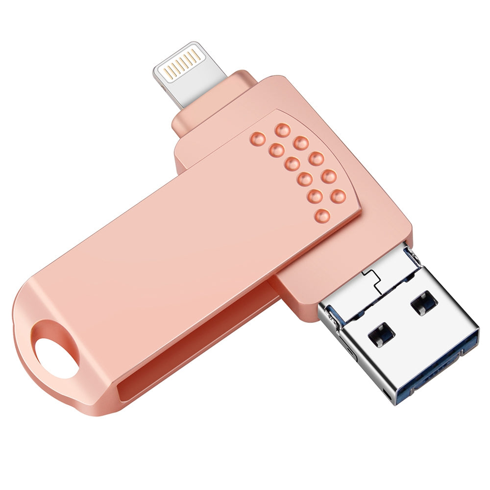 RICHWELL 256GB Large Storage Thumb Drive for iPhone Android Data Storage USB Memory Stick - Pink
