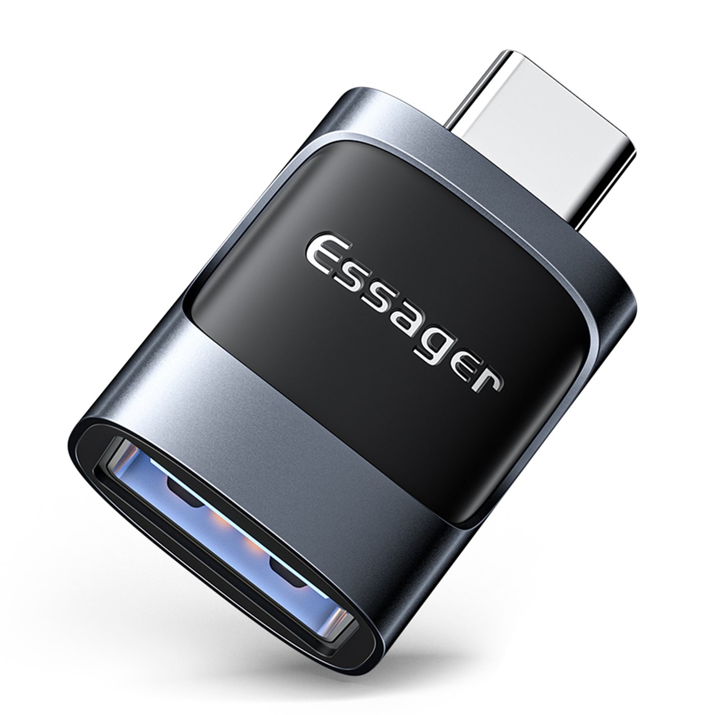 Essager USB Female to Type-C Male USB3.0 5Gbps Data Transmission Charging Connector OTG Adapter - Blue