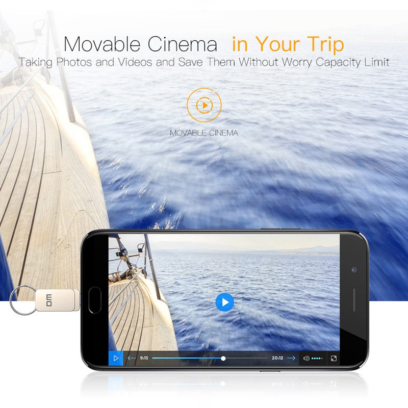 DM PD020 32GB USB Flash Drive Micro USB + USB2.0 Metal OTG Pendrive High Speed USB Memory Stick U Disk