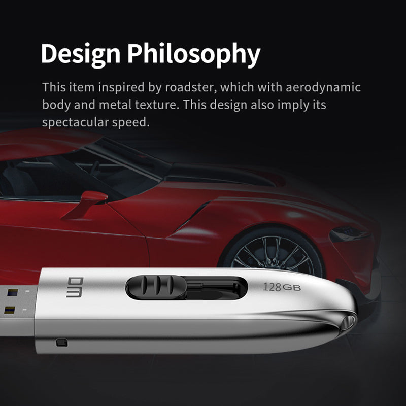 DM FS220 128GB Portable USB3.1 Hard Drive Push-pull Flash Disk External Solid Flash Drive