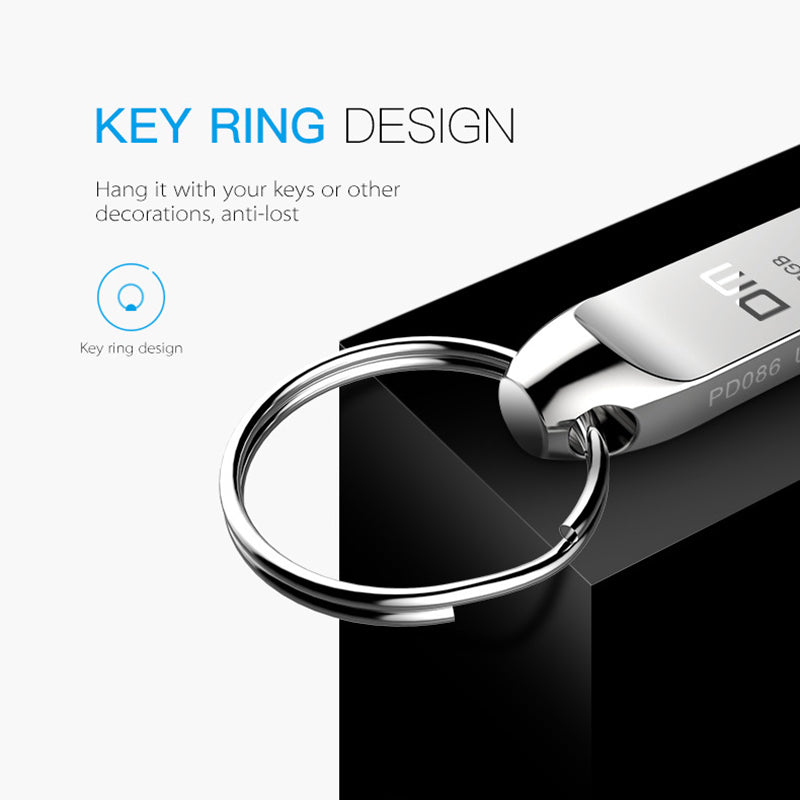 DM PD086 USB 2.0 16GB Portable USB Flash Drive Zinc Alloy Computer Laptop U-disk