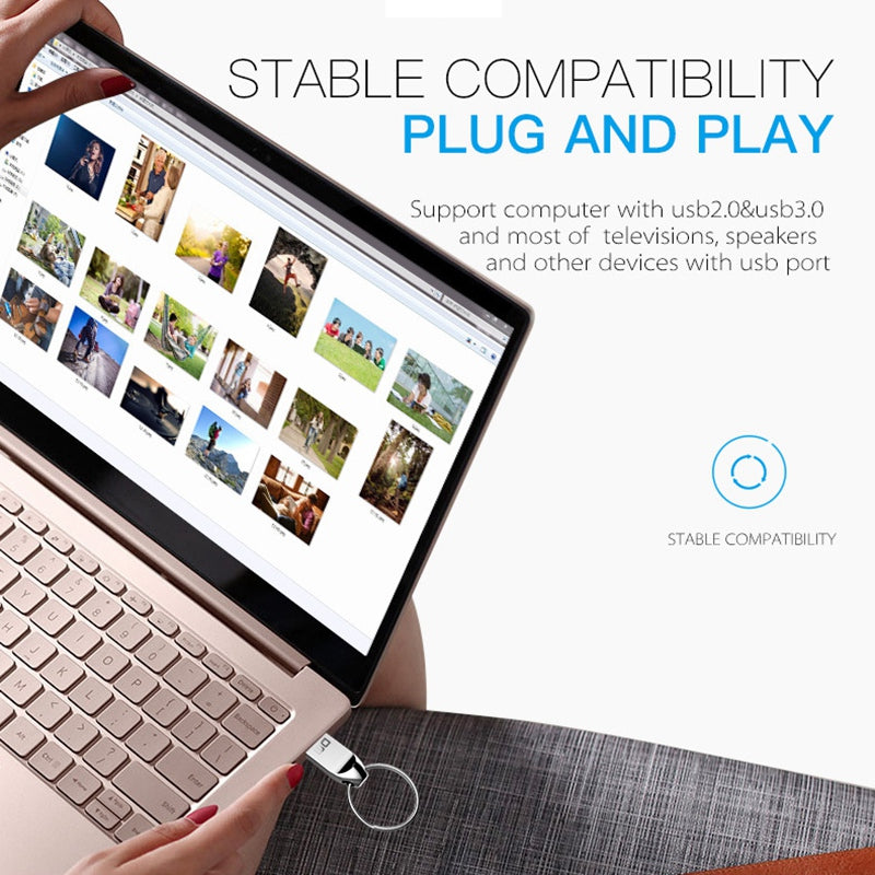 DM PD086 USB 2.0 16GB Portable USB Flash Drive Zinc Alloy Computer Laptop U-disk