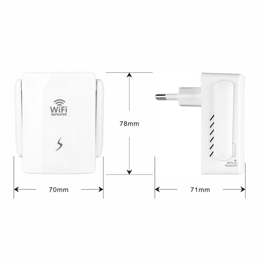 WD-R612U 300Mbps Repeater with Integrated Antenna WiFi Signal Extender Wireless Network Router Amplifier - EU Plug