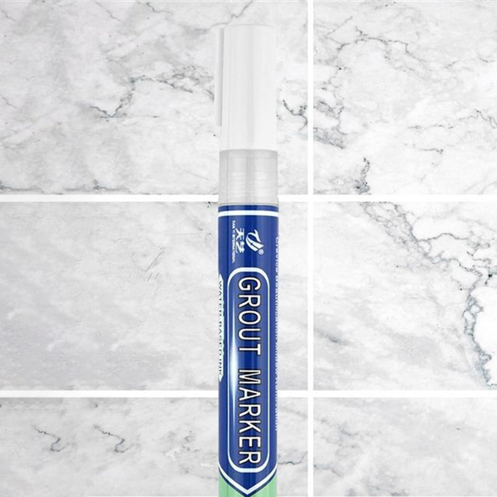 Tianyi Tile Marker Grout Pen Wall Seam Pen for Tiles Floor Bathroom Decontamination Seam Repair Tool - White