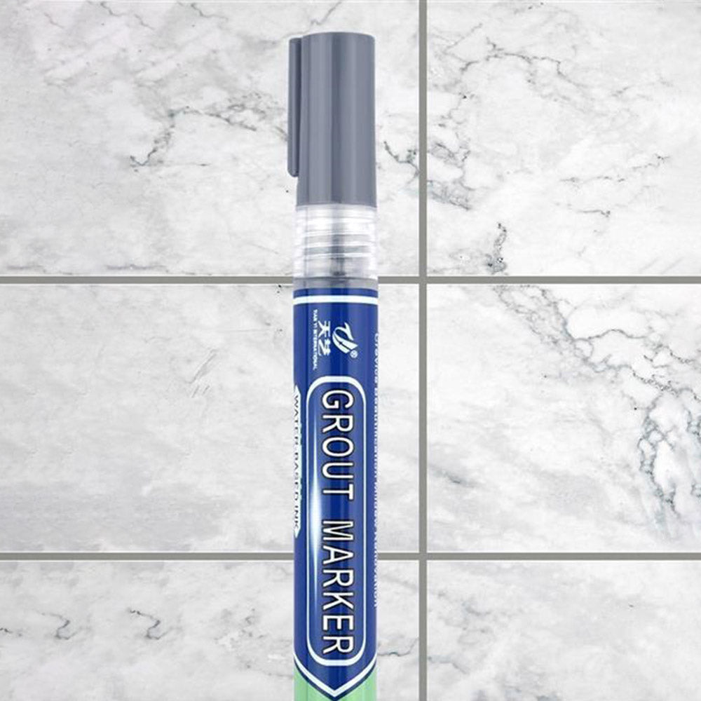 Tianyi Tile Marker Grout Pen Wall Seam Pen for Tiles Floor Bathroom Decontamination Seam Repair Tool - Light Grey