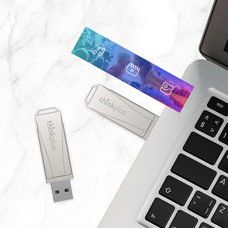 Lenovo Thinkplus MU242 128G High Speed USB3.0 U-disk Rotatable Zinc Alloy USB Flash Drive