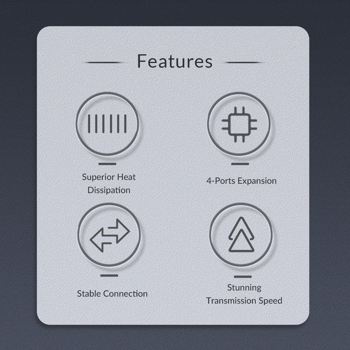 Uniqkart AH-13 Type-C to USB3.0/2.0 Expansion Adapter 4 USB Ports Hub