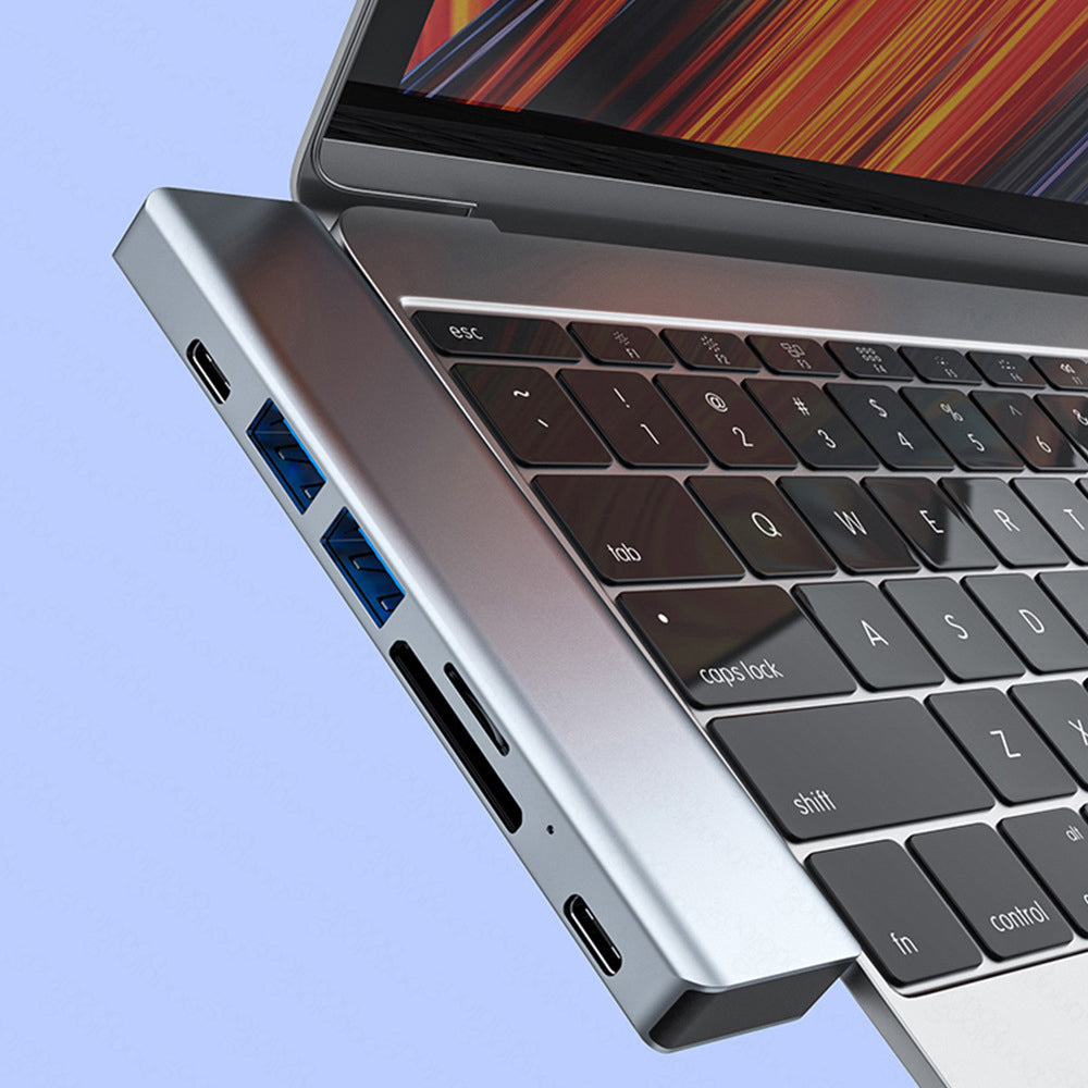 YG-2101 7 in 1 USB Hub with 4K HDMI USB 3.0 PD Fast Charge SD TF Card Reader Multiport Docking Station Adapter for MacBook Pro/Air