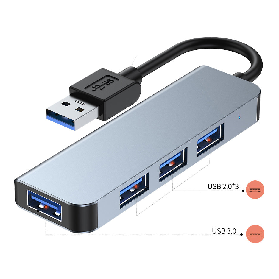 YG-2013U 4 in 1 USB 3.0 Hub Adapter Data Synchronization Converter Support 5Gbps/480Mbps/OTG for Computers Laptops