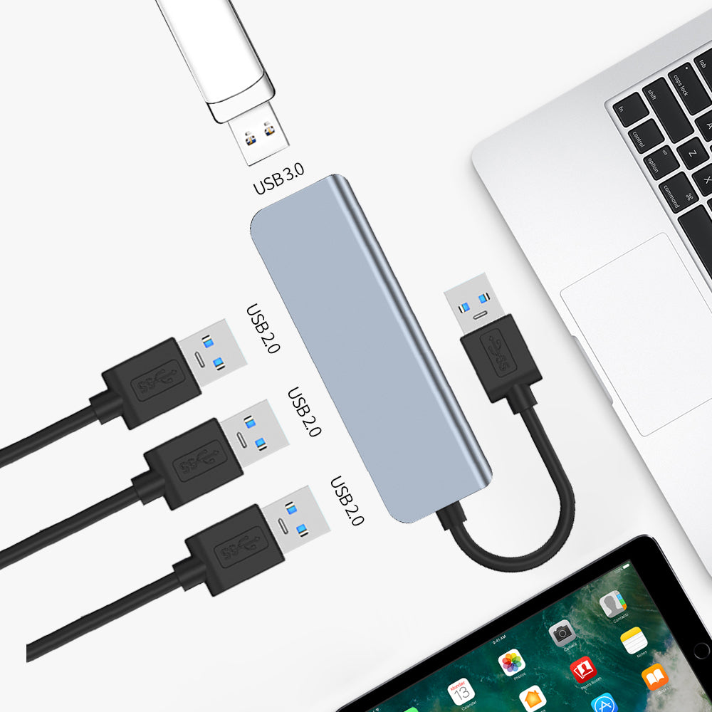 YG-2013U 4 in 1 USB 3.0 Hub Adapter Data Synchronization Converter Support 5Gbps/480Mbps/OTG for Computers Laptops