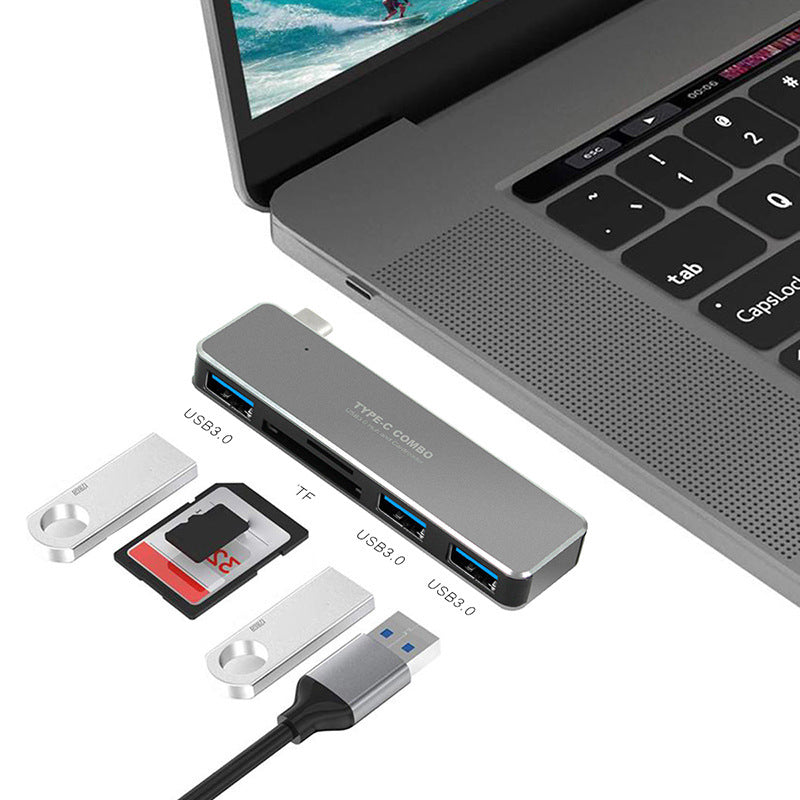 5 in 1 USB-C Docking Station USB C Splitter Hub Portable Mini Card Reader Support 95MB/s High Speed