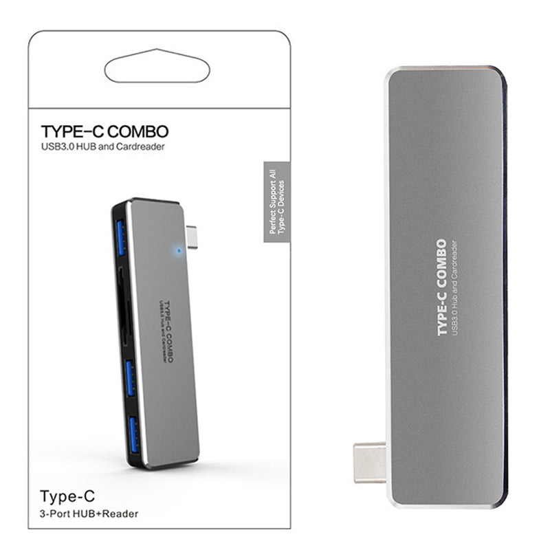 5 in 1 USB-C Docking Station USB C Splitter Hub Portable Mini Card Reader Support 95MB/s High Speed